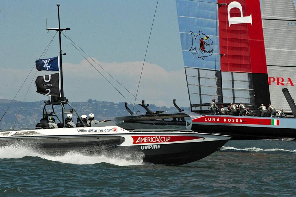 Match Race 5 of the Louis Vuitton Cup on August 21, 2013 in San Francisco California. ©  SW